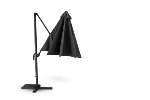 Parasol Suspendu Structure Et Tissu Gris Anthracite 3m De Diamètre – Image 5