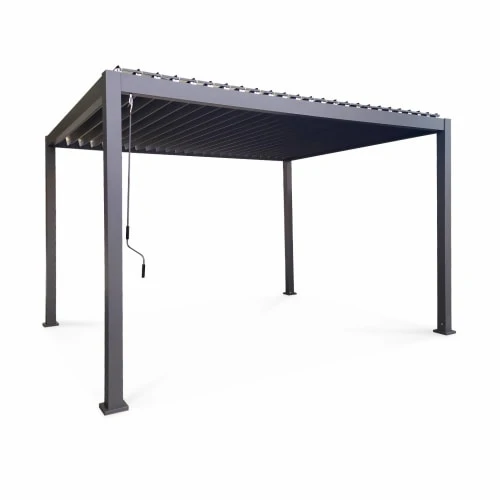 Pergola Bioclimatique Gris Anthracite – 300x400cm