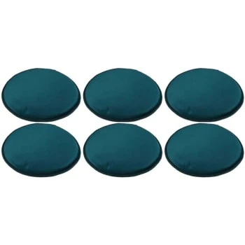 Set De 6 Galettes De Chaises En Velours 34 Cm Noir – Image 2