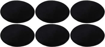 Set De 6 Galettes De Chaises En Velours 34 Cm Noir – Image 3