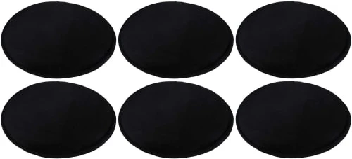 Set De 6 Galettes De Chaises En Velours 34 Cm Noir