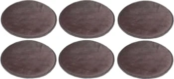 Set De 6 Galettes De Chaises En Velours 34 Cm Noir – Image 4