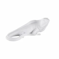 Statuette Iguane En Polyrésine Dorée H17