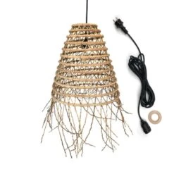 Suspension Extérieur Fibre Naturelle Beige D48CM