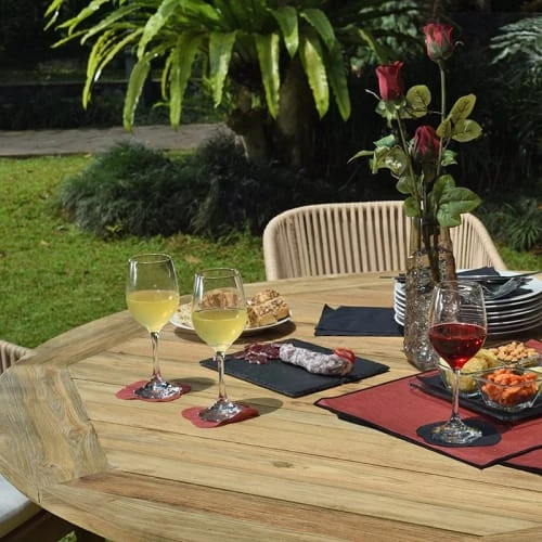 Table Ronde En Teck Massif Recyclé D 165 Cm Sakai – Image 3