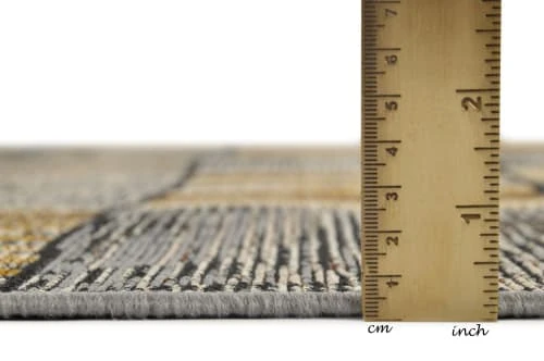 Tapis D'extérieur Tissé Plat - Gris Doré 80x165 Cm – Image 3