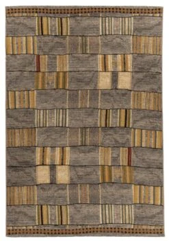 Tapis D'extérieur Tissé Plat - Gris Doré 80x165 Cm