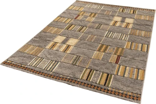 Tapis D'extérieur Tissé Plat - Gris Doré 80x165 Cm – Image 5