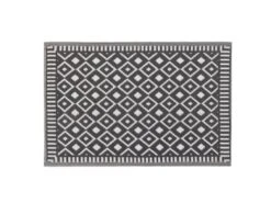 Tapis En Matériaux Synthétiques Noir 180x120cm
