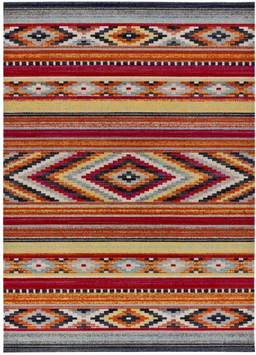 Tapis Ethnique Multicolore Pour Extérieur/intérieur, 160X230 Cm