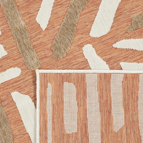 Tapis Extérieur Rayé Orange Et Gris - 160x230 – Image 4