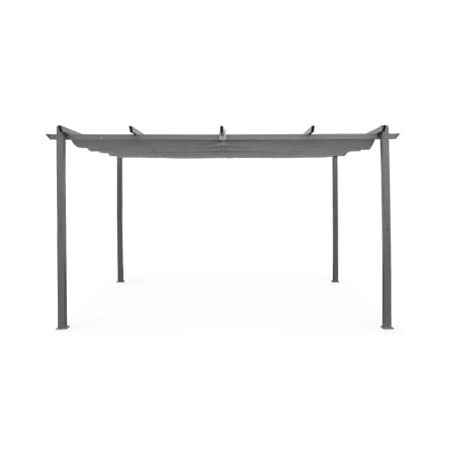 Tente De Jardin, Pergola Aluminium 3x4m Grise – Image 2