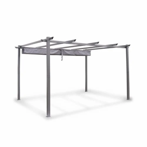 Tente De Jardin, Pergola Aluminium 3x4m Grise – Image 3