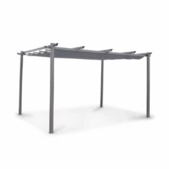Tente De Jardin, Pergola Aluminium 3x4m Grise