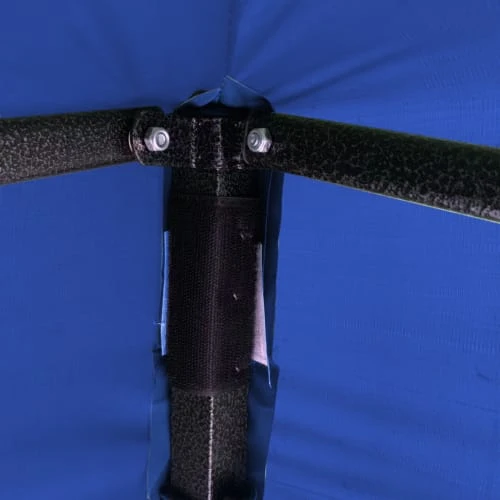 Tonnelle Pliable 3x3 M Avec 4 Poids En Métal Et Polyester Bleu – Image 5