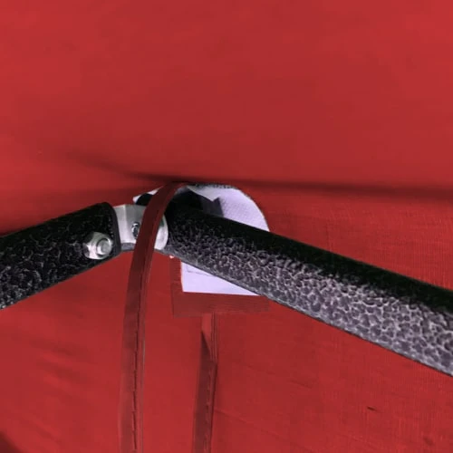 Tonnelle Pliant 3x3 M Avec 4 Poids En Métal Polyester Rouge – Image 6