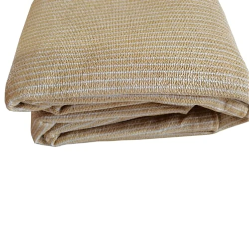 Voile D'ombrage Carré 3,6x3,6 M En Polyéthylène Beige – Image 3