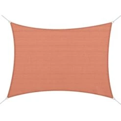 HOMCOM Voile D'ombrage Rectangulaire 4 X 6 M Brique Terracotta