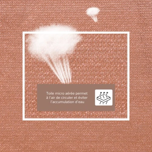 HOMCOM Voile D'ombrage Rectangulaire 4 X 6 M Brique Terracotta – Image 6