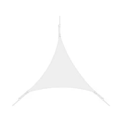 Voile D'ombrage Triangle 3 X 3 X 3m Blanc